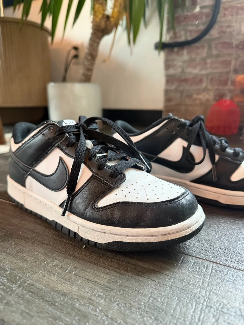Woman’s Panda Nike Low-Top Sneakers in Black and White